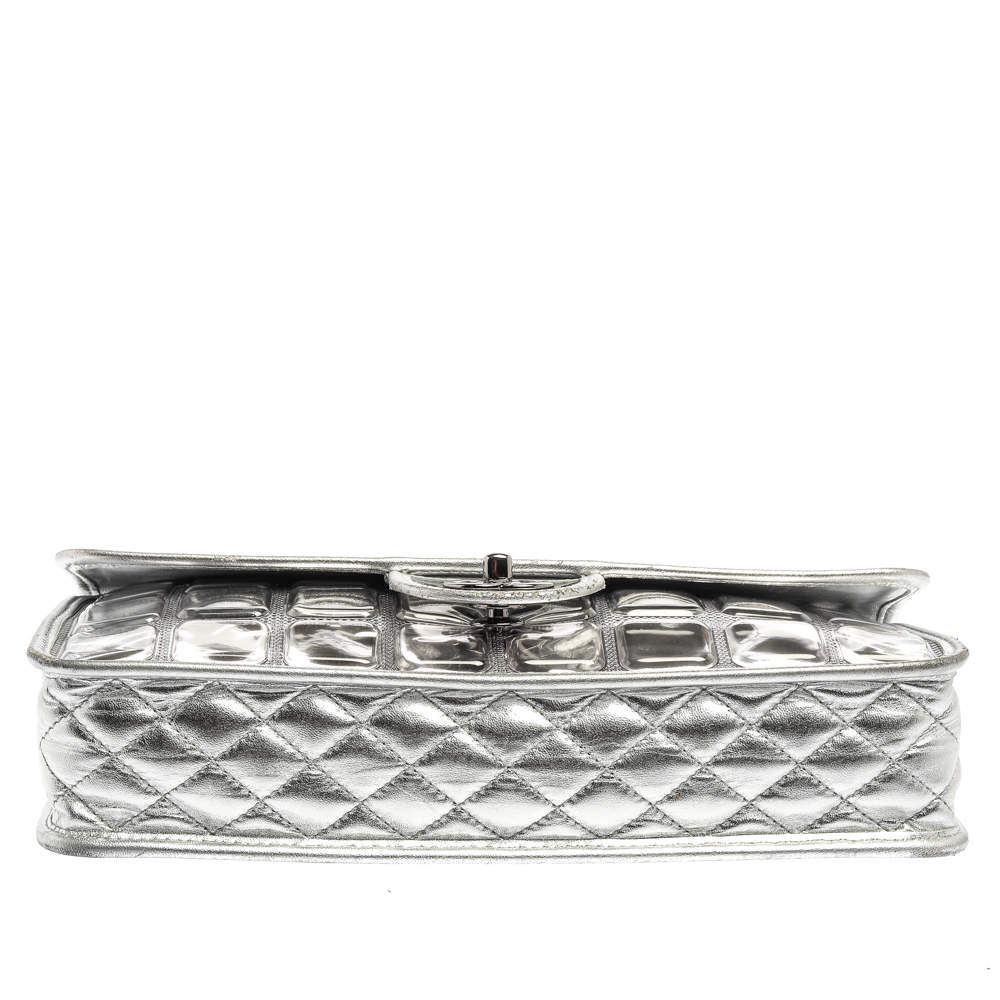 chanel silver handbag