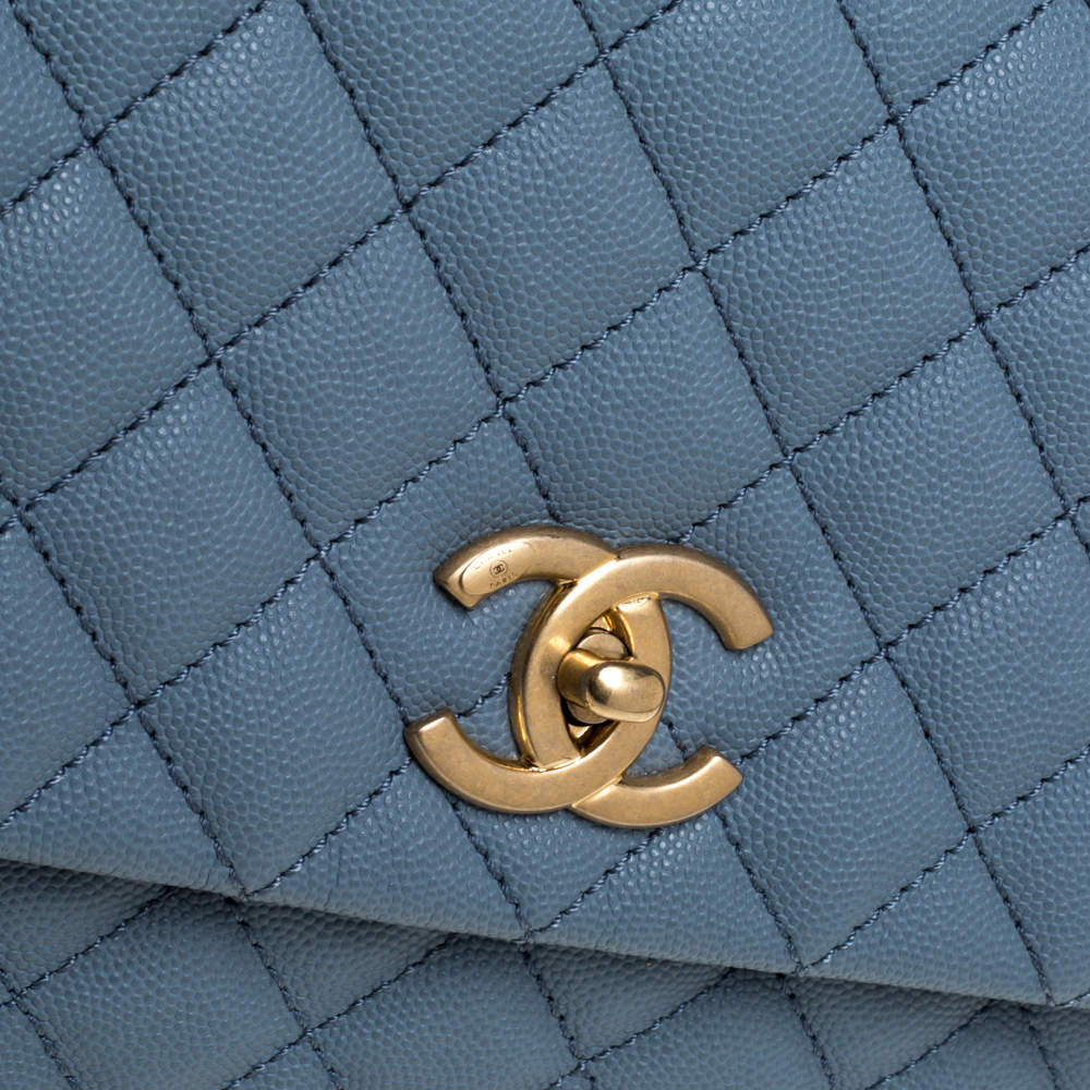 Chanel Teal Caviar Leather & Lizard Coco Handle Bag ○ Labellov ○ Buy and  Sell Authentic Luxury