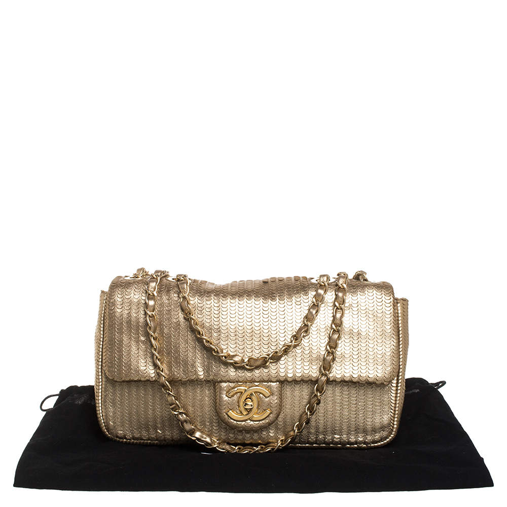 Chanel 31 Rue Cambon Double Flap Bag Embossed Leather Maxi at 1stDibs