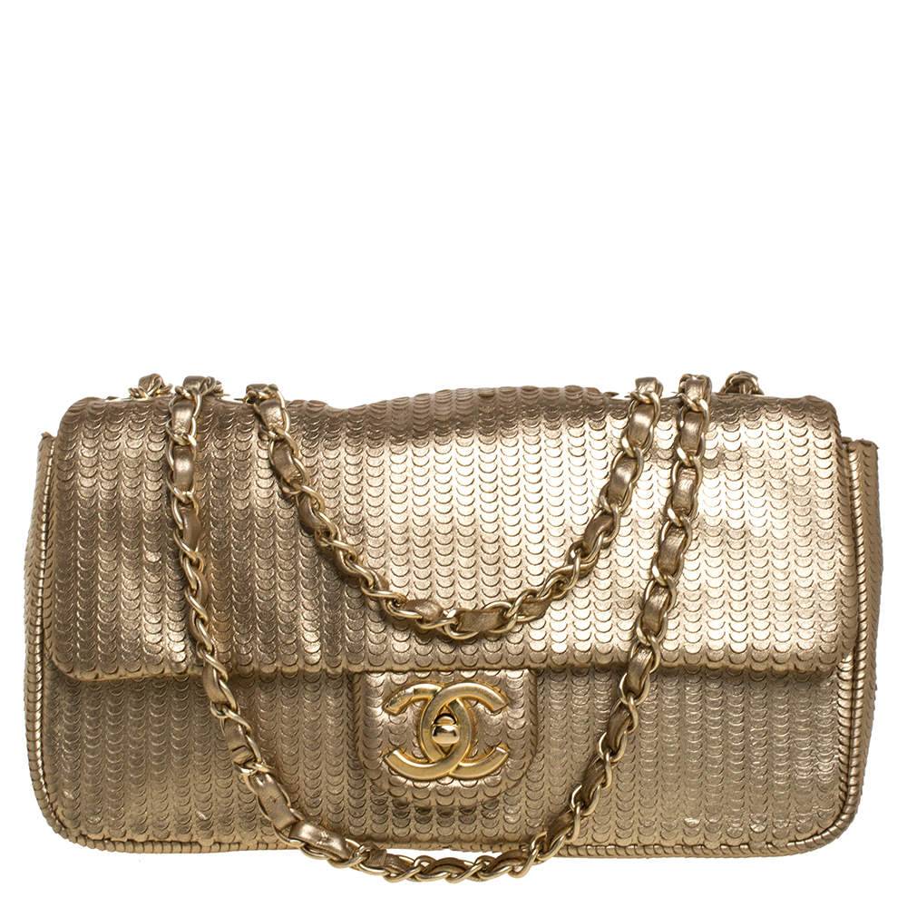 Chanel Gold Leather 31 Rue Cambon Medium Classic Single Flap Bag