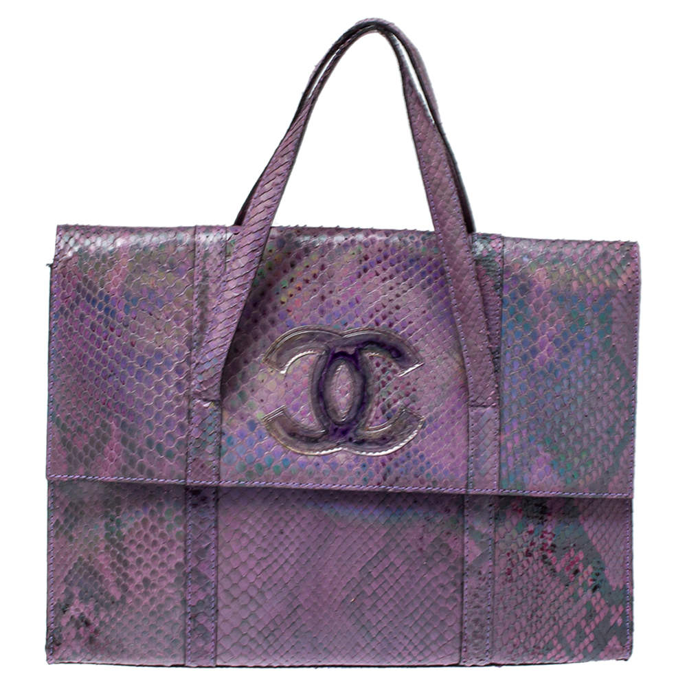 chanel purple tote