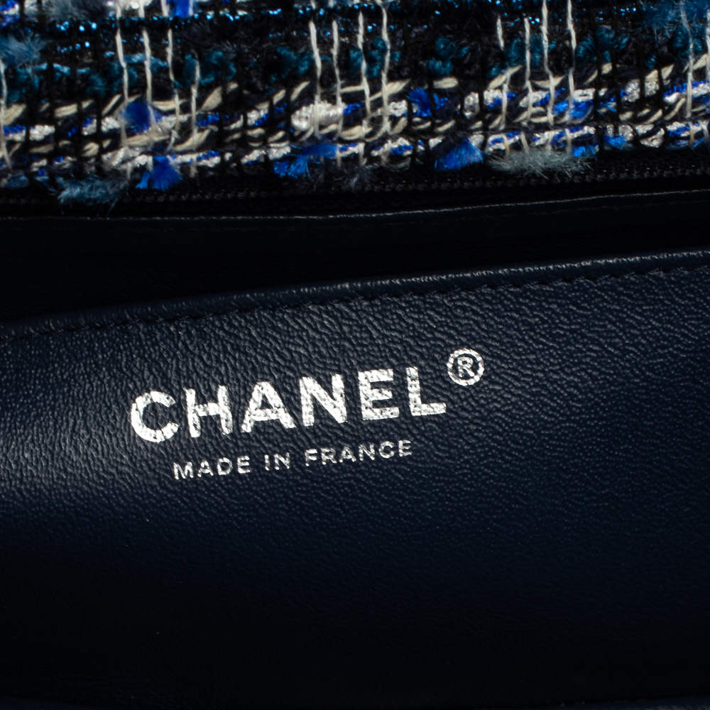 2.55 Chanel tweed bag Navy blue ref.190694 - Joli Closet