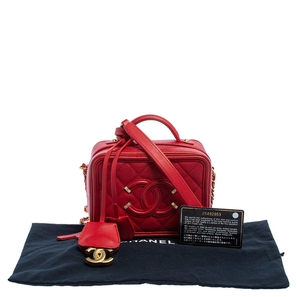 Chanel Vintage Red Patent Leather Quilted Vanity Bag, $2,250, Nasty Gal