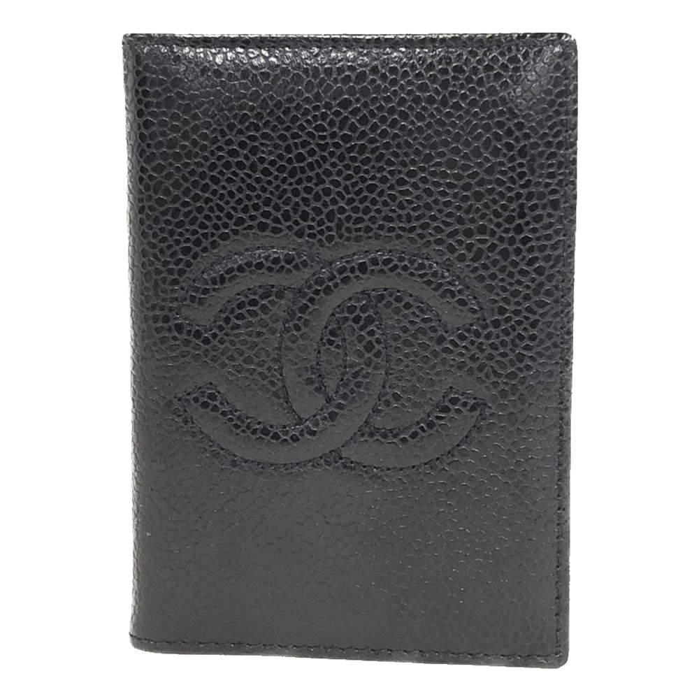 مملوكة مسبقًا Chanel Black Caviar Leather Timeless Card holder