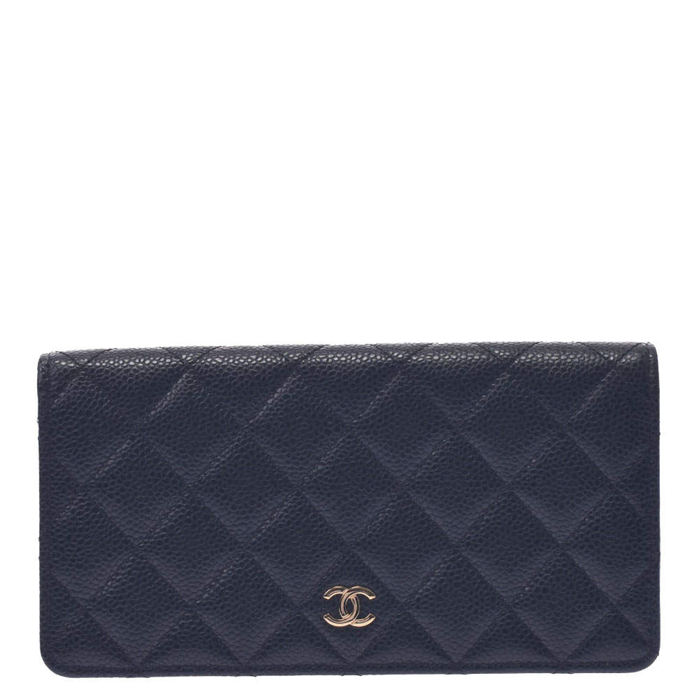 Pre Owned Chanel Black Leather Wallet