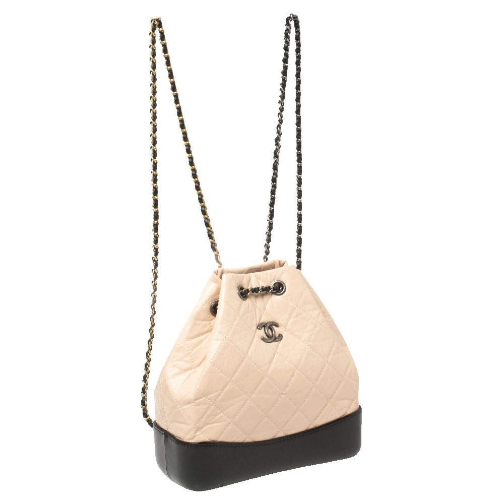 Chanel Beige Clair/Black Small Gabrielle Backpack Bag – Boutique Patina