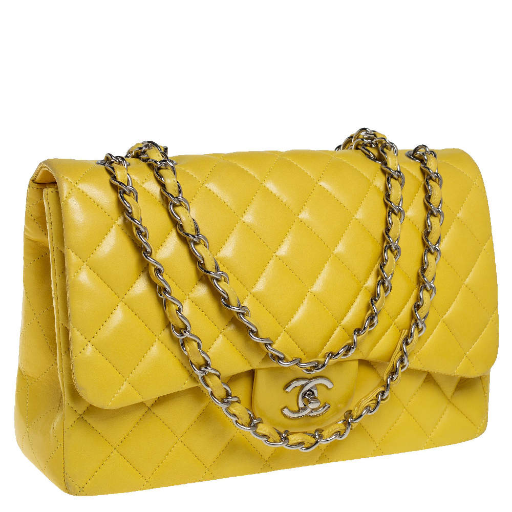 yellow chanel handbag