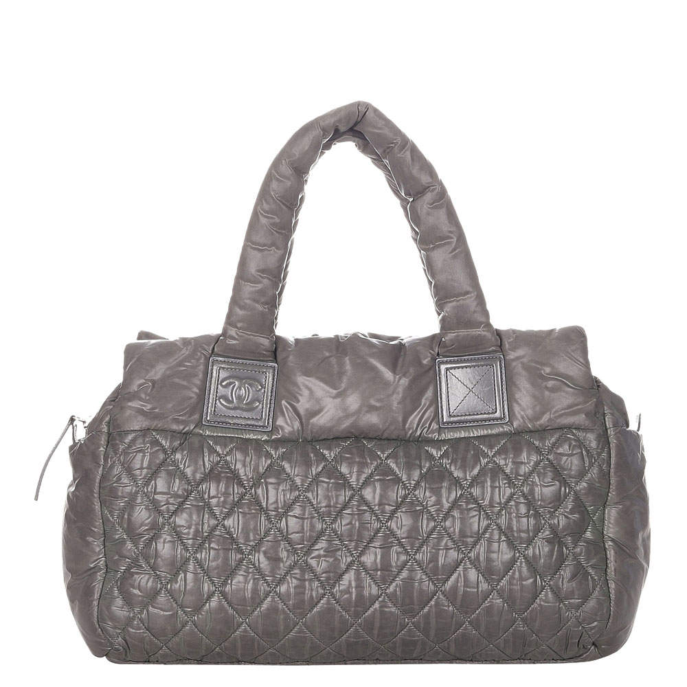 Chanel Grey Leather Coco Cocoon Bag