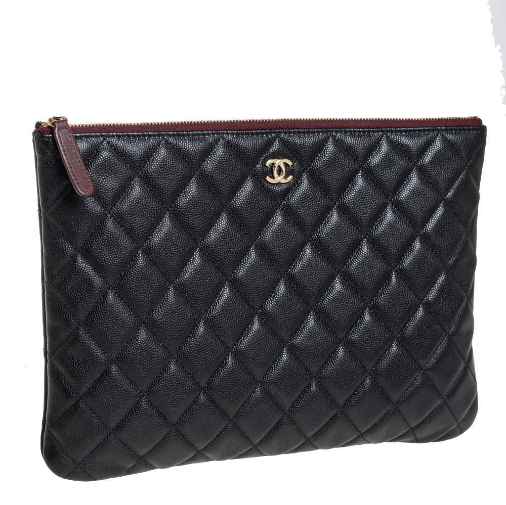 Chanel o best sale case caviar