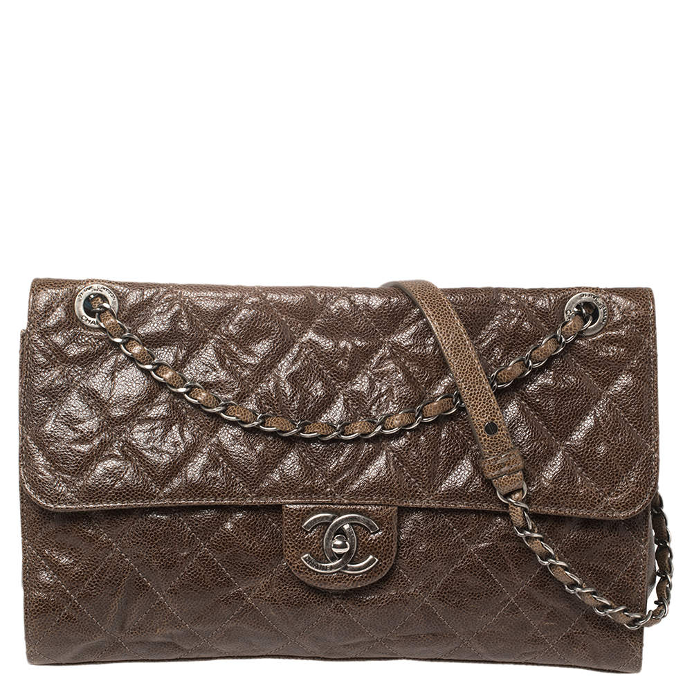 Chanel Glazed Caviar Leather CC Crave Medium Flap Bag (SHF-3RMxUM) – LuxeDH