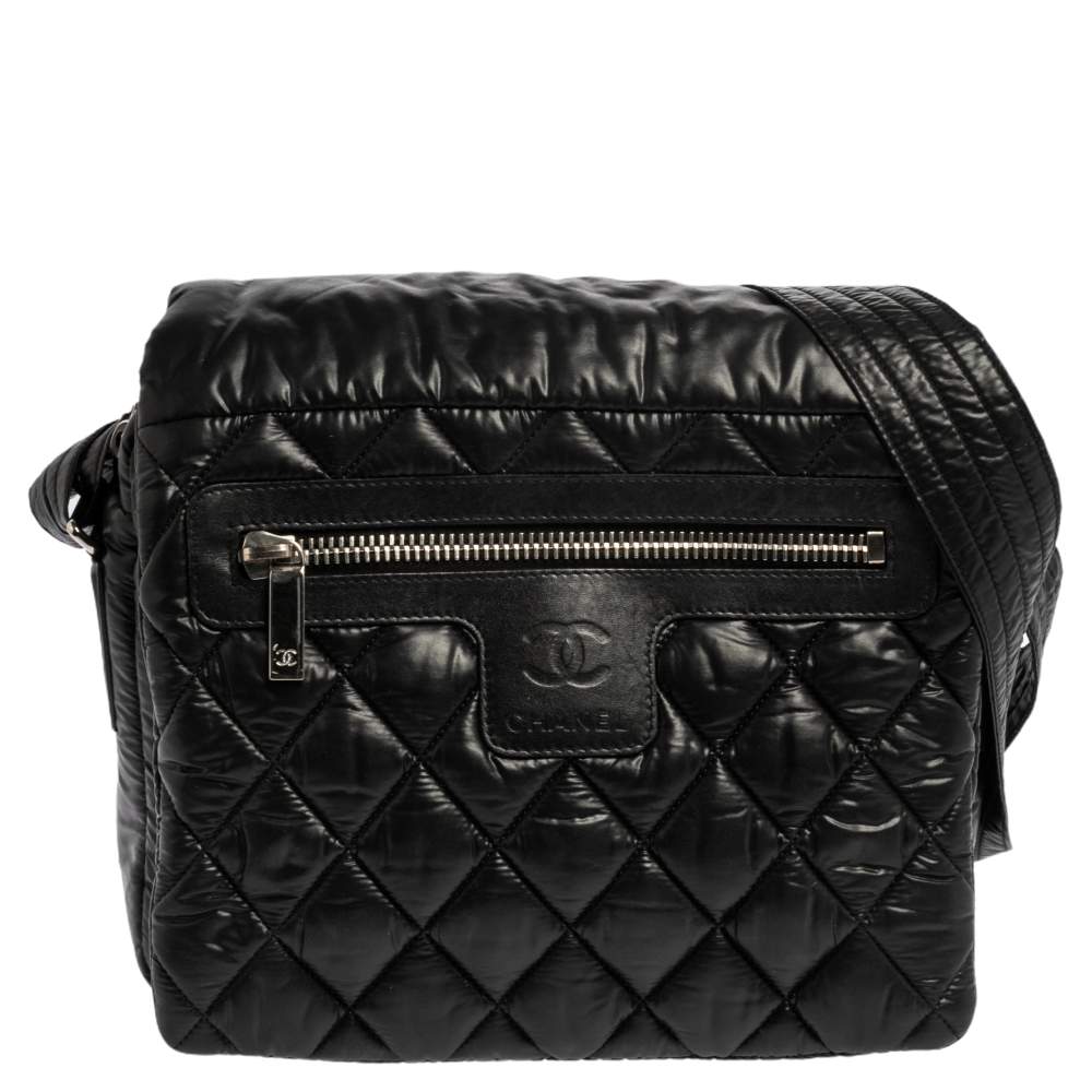 Chanel Black Quilted Nylon Coco Cocoon Messenger