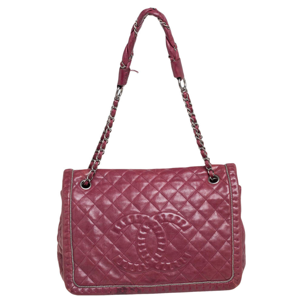 Chanel Dark Red Quilted Leather Istanbul Flap Bag Chanel The Luxury