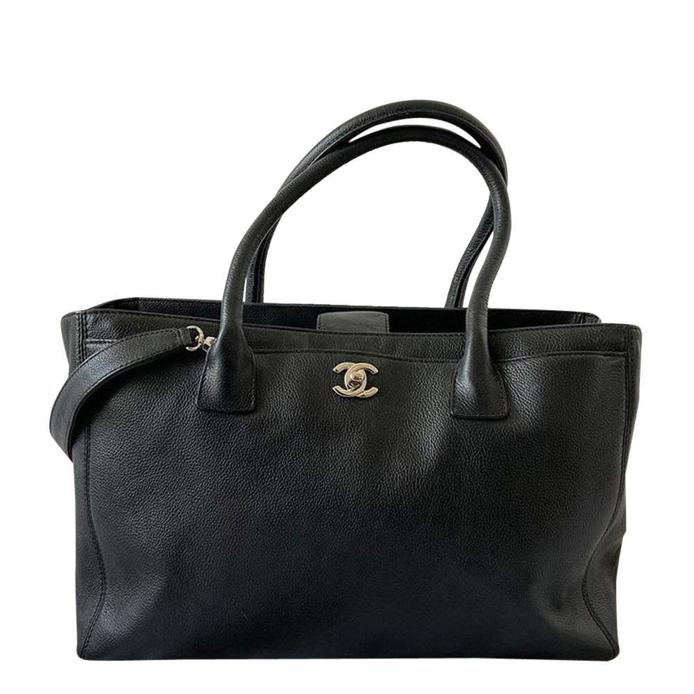 مملوكة مسبقًا Chanel Black Leather Executive Cerf Tote Bag