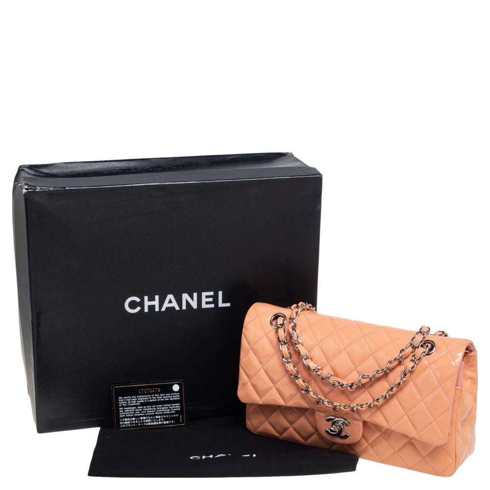 Chanel Peach Quilted Caviar Jumbo Classic Double Flap - modaselle