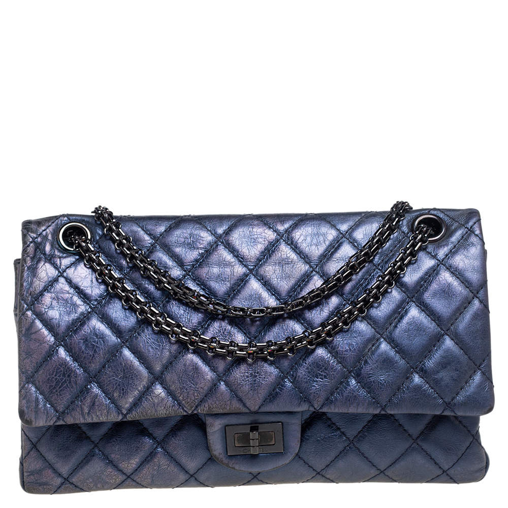 Chanel Metallic Purple Quilted Leather Reissue 2.55 Classic 226 Flap Bag