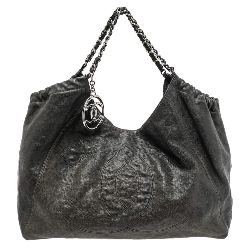 Chanel Black Caviar Leather XL Coco Cabas Tote Chanel | TLC