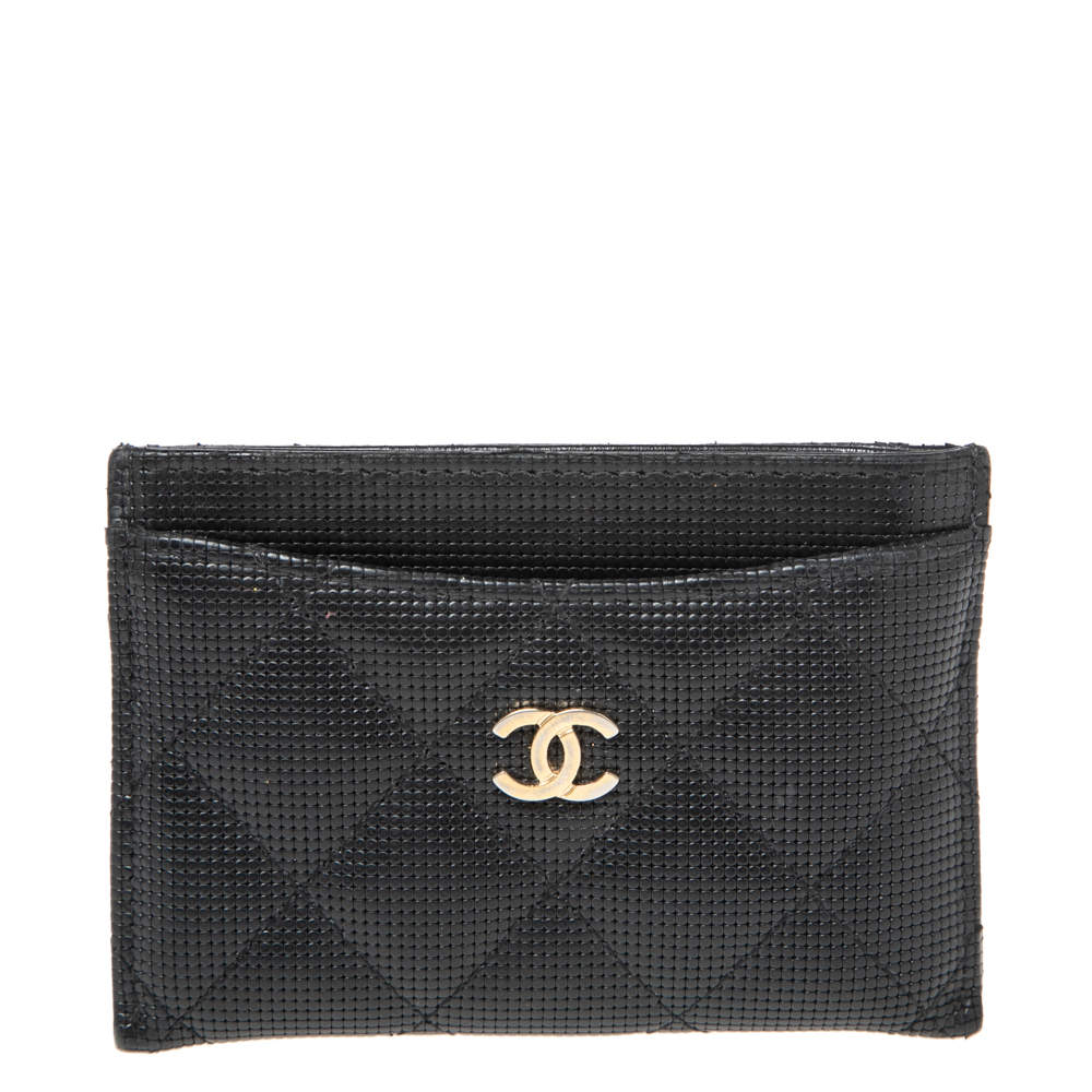 Chanel Black Quilted Leather CC Card Holder Chanel The Luxury Closet