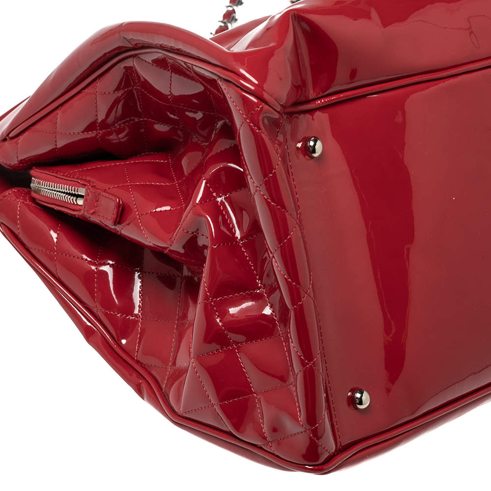CHANEL Patent Calfskin XL Lipstick Tote Red 110644