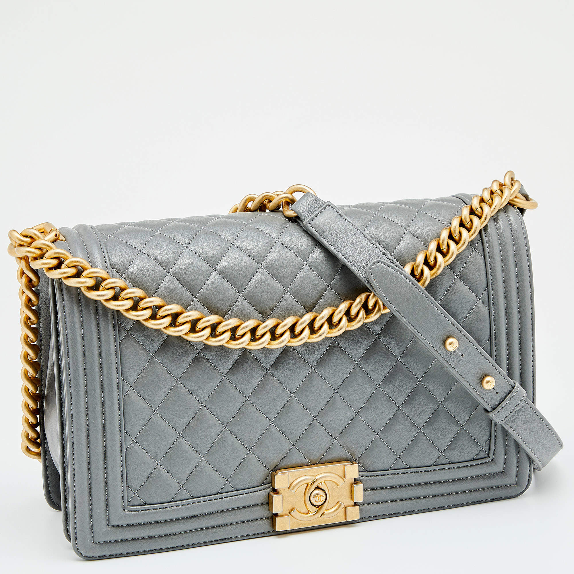 Chanel Medium Boy Bag Black Caviar Ruthenium Hardware  Madison Avenue  Couture