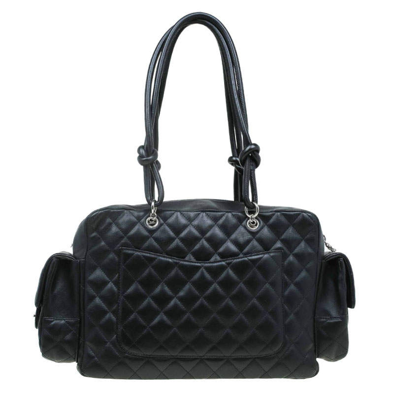 Chanel Beige/Black Quilted Ligne Cambon Reporter Bag — New York Diamond  Center