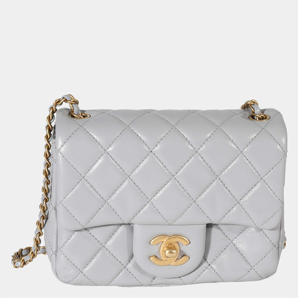 Chanel Medium Flap Grey 20C  Designer WishBags