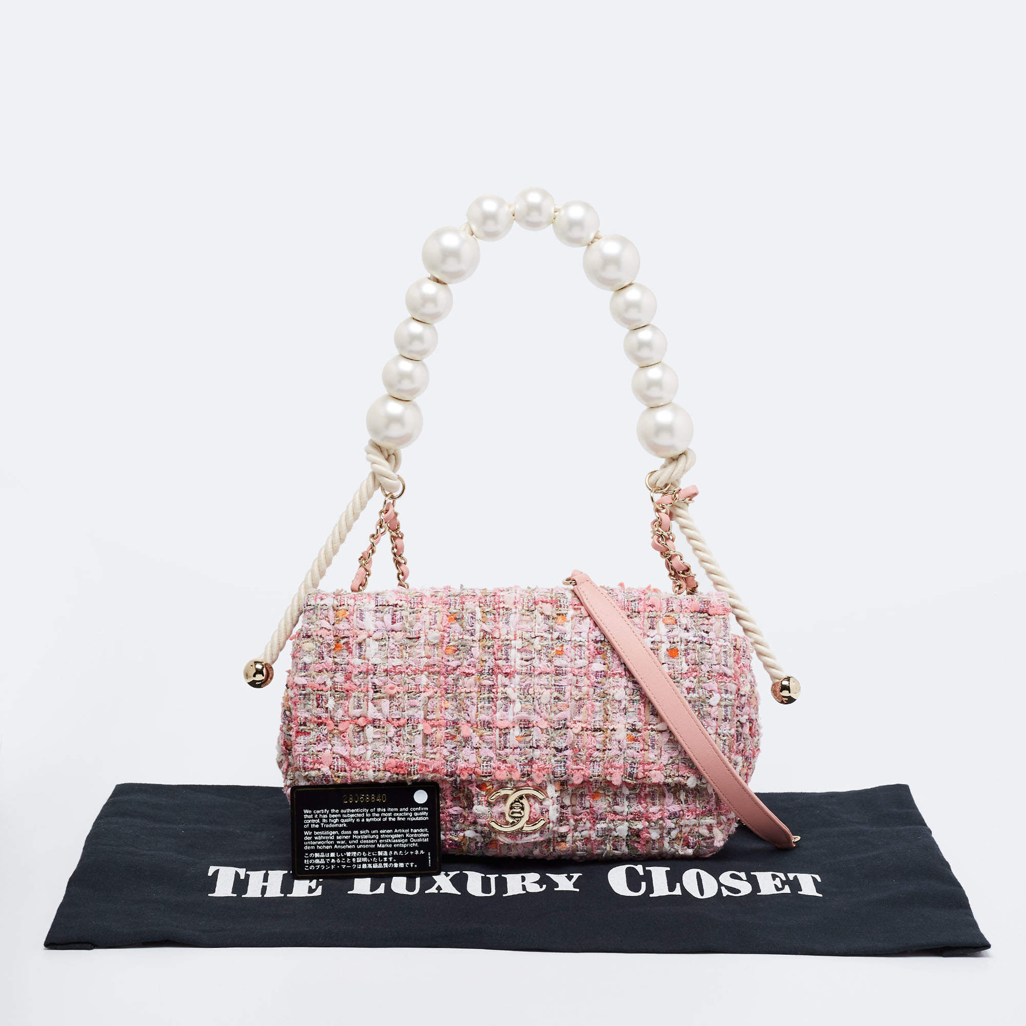 Chanel Pink Tweed Pearl Handle Flap Bag Chanel | TLC