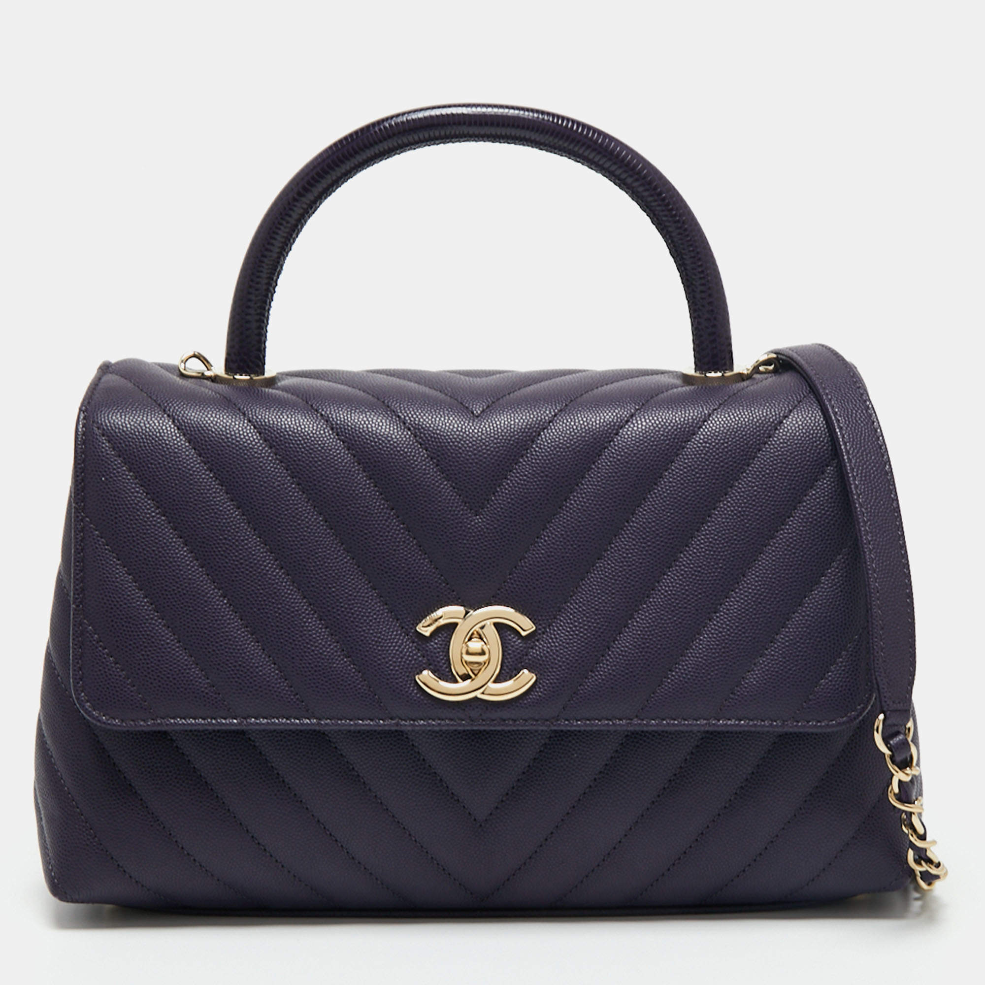 ショルダーバッグ・ポシェット × ヴィンテージ(中古) Chanel Caviar Coco Handle 16 AP4244 ショルダーバッグ・ポシェット × ヴィンテージ(中古) Chanel