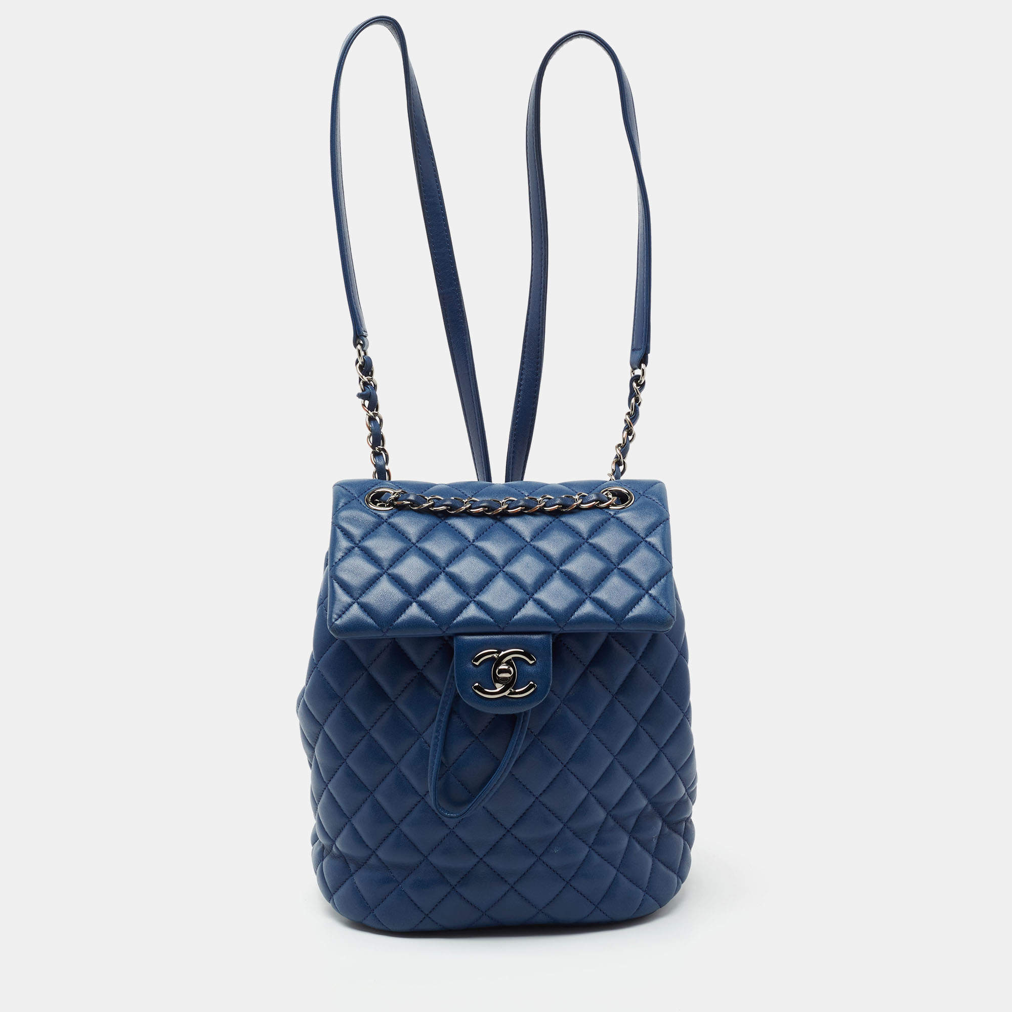 Chanel Blue Quilted Leather Small Urban Spirit Backpack