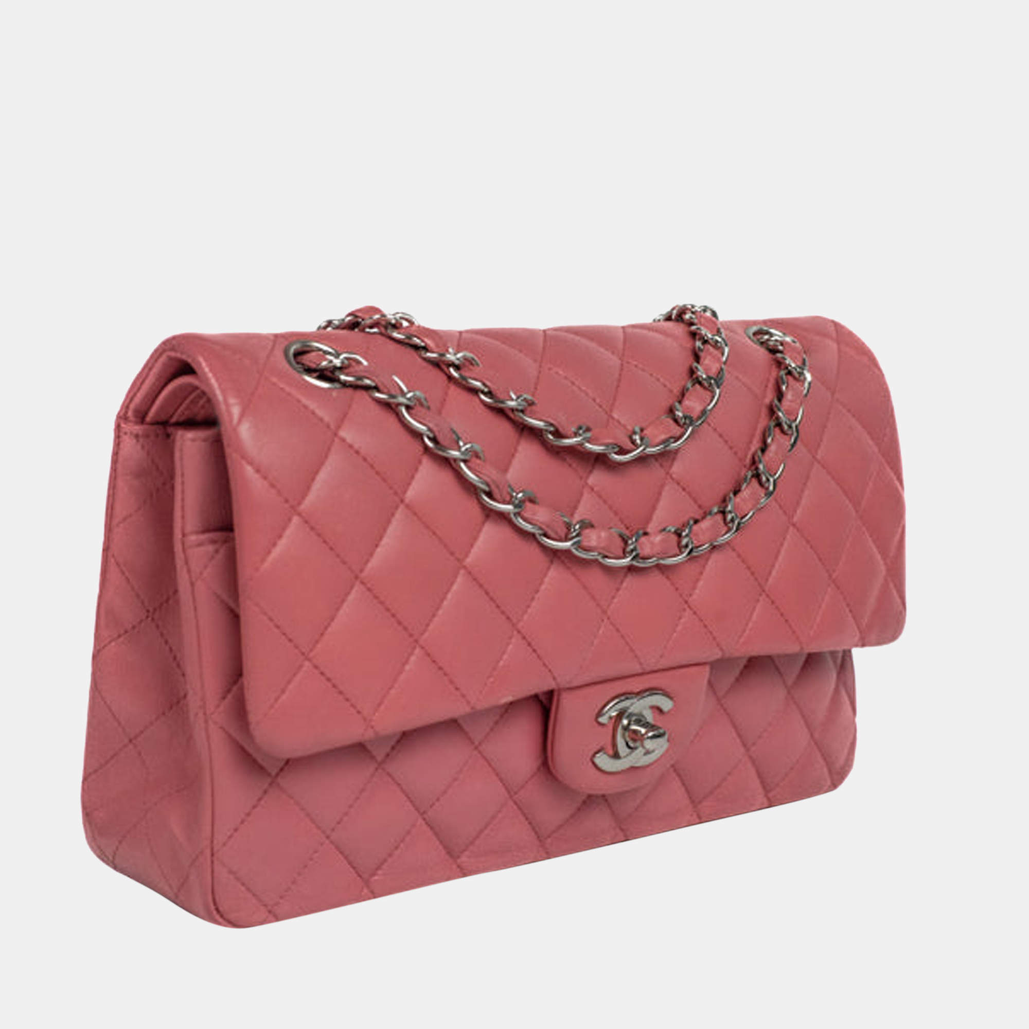 Chanel classic flap bag hot pink small  Pink chanel bag Chanel mini flap  bag Chanel classic flap bag