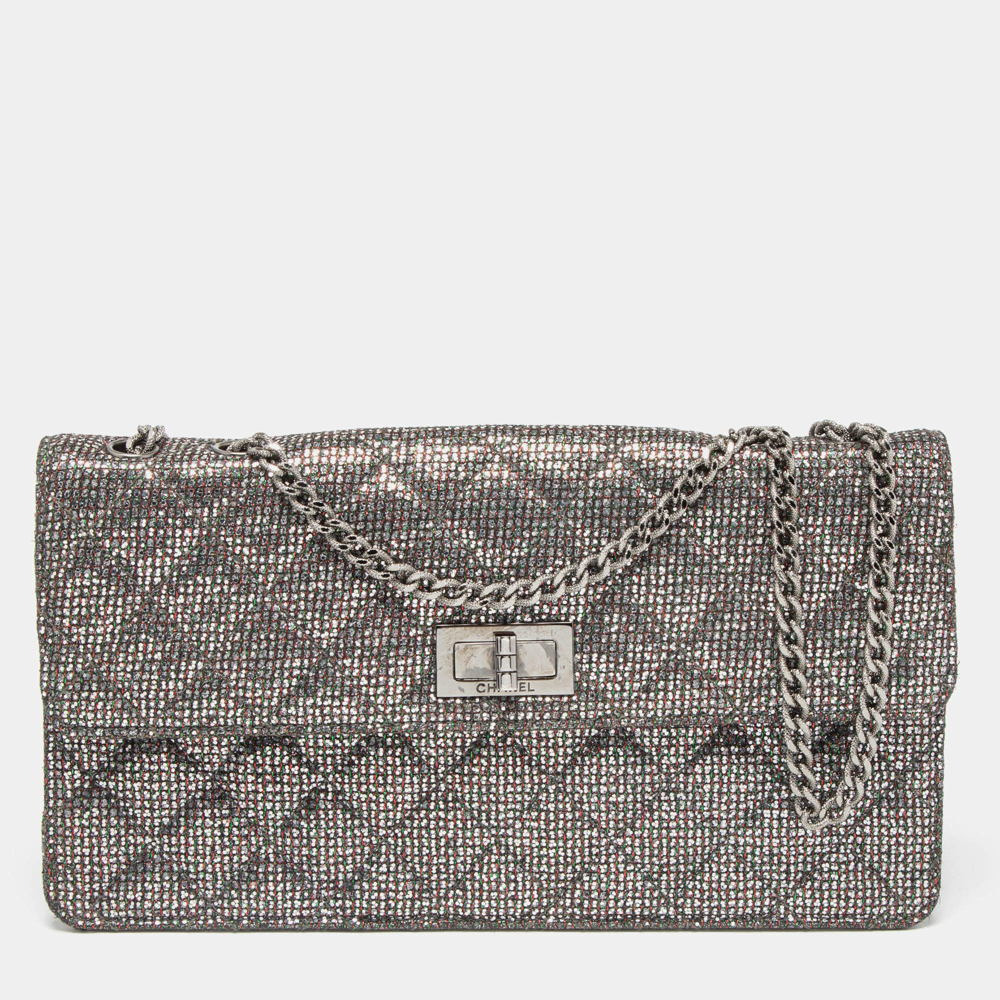 Chanel Silver/Multicolor Glitter Reissue Chain Shoulder Bag Chanel ...