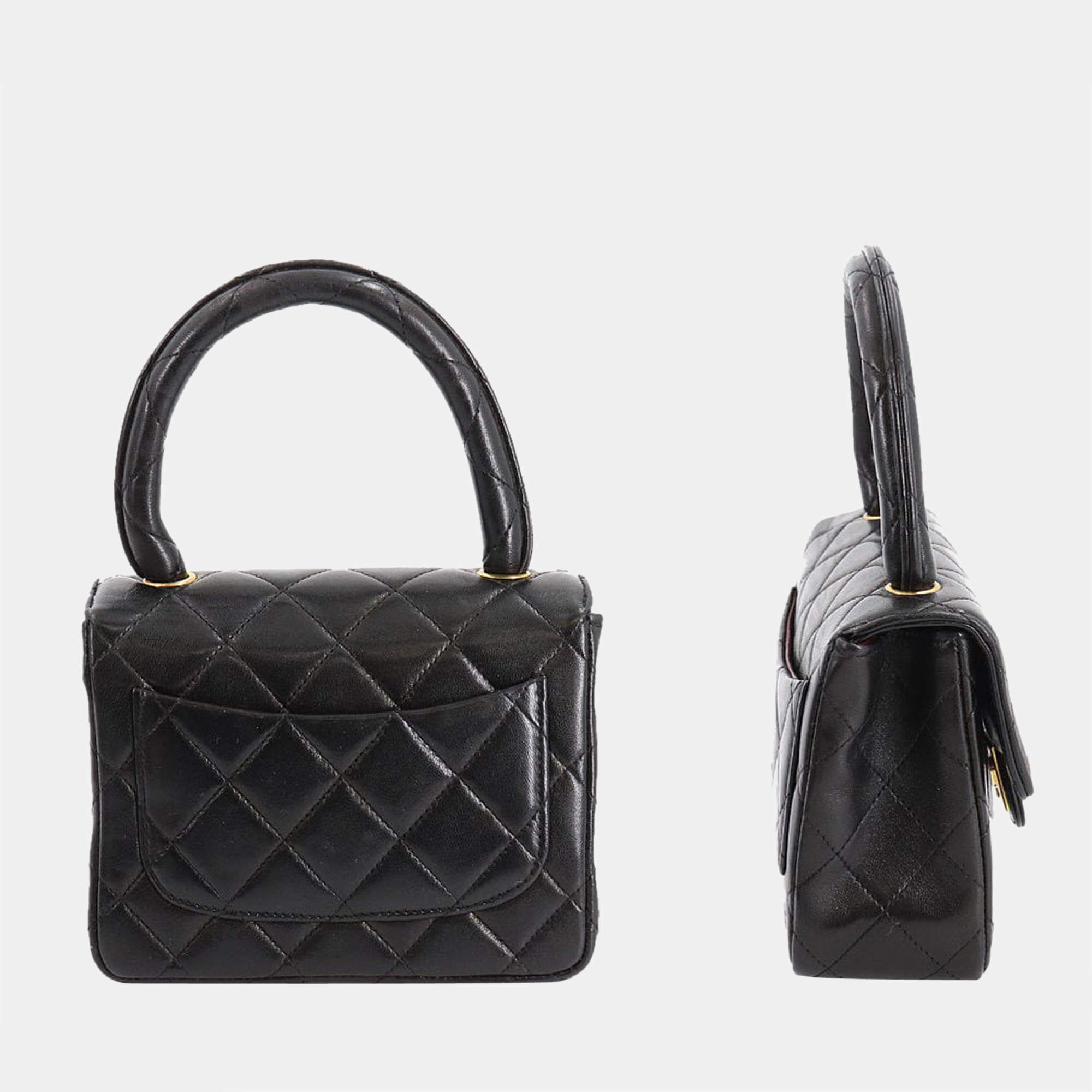 Chanel vintage lambskin best sale mini kelly flap bag