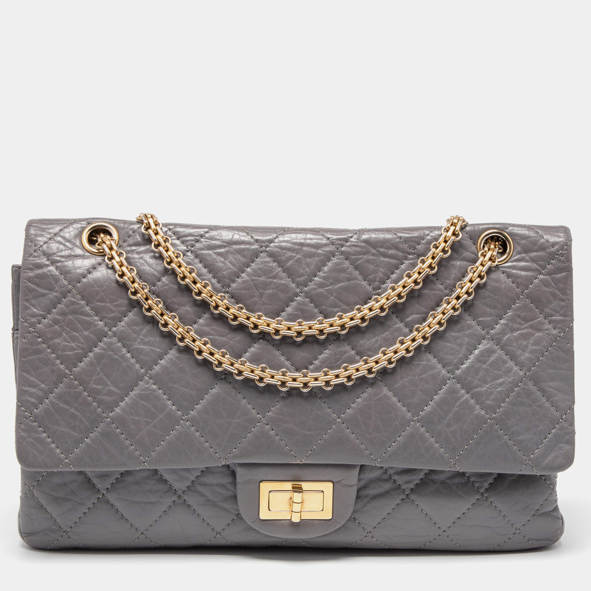 Chanel Grey Quilted Leather Reissue  Classic 227 Jumbo Flap Bag Chanel  | TLC