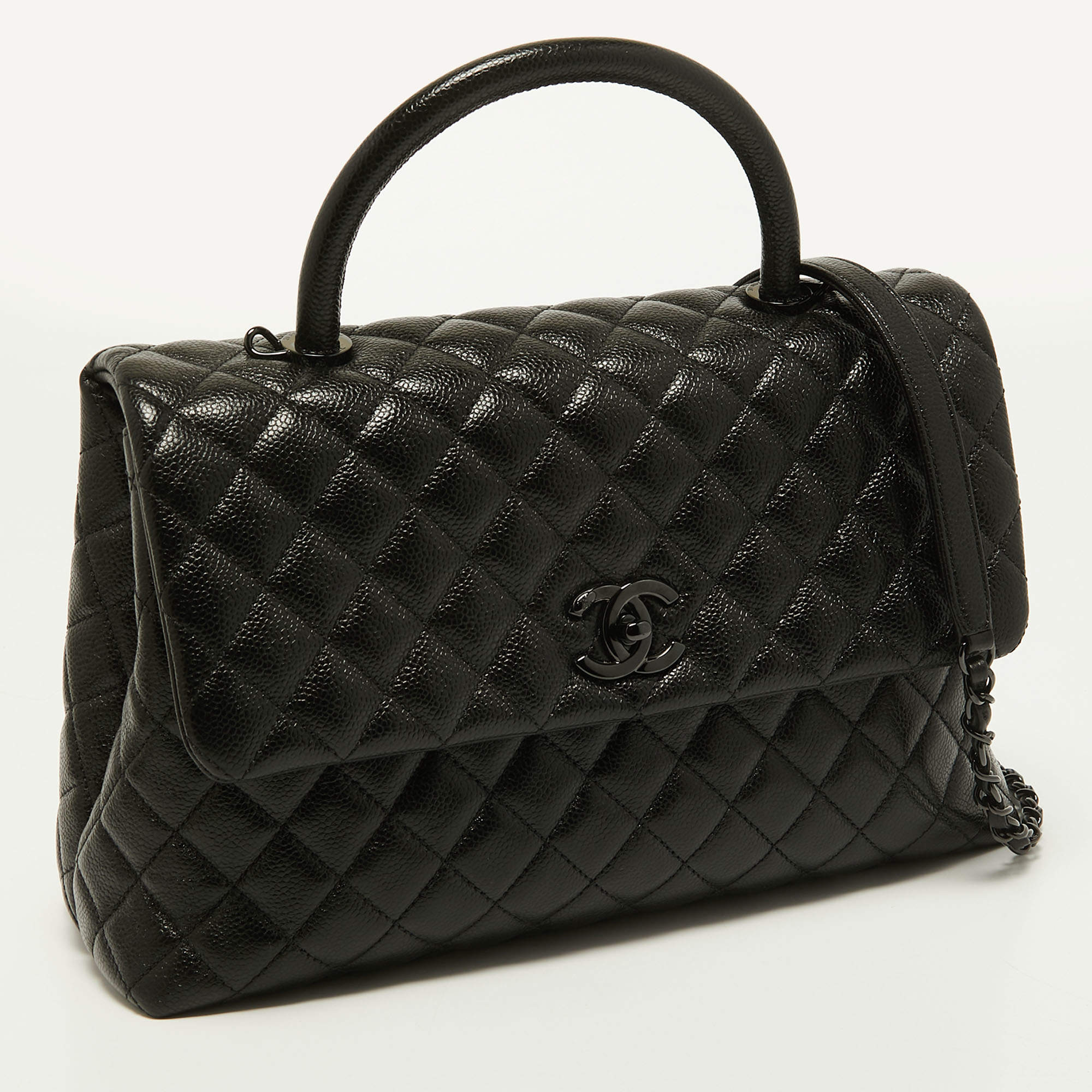 Chanel so black online coco handle