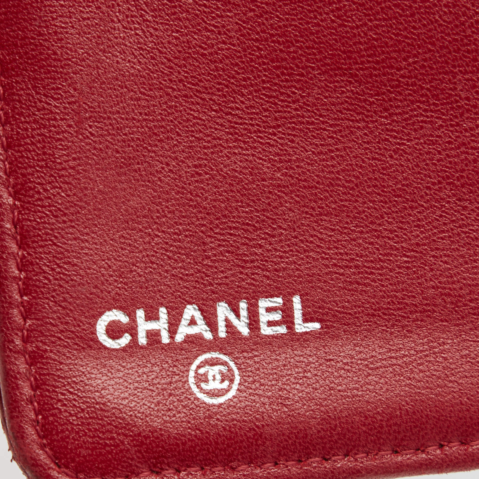 Chanel Red Quilted Leather CC Classic Bifold Long Wallet Chanel