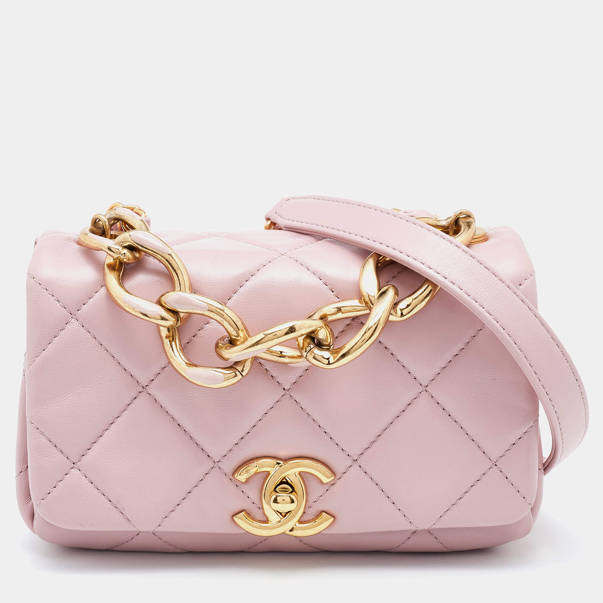 Chanel Pink Quilted Leather Mini Color Match Flap Bag Chanel | TLC