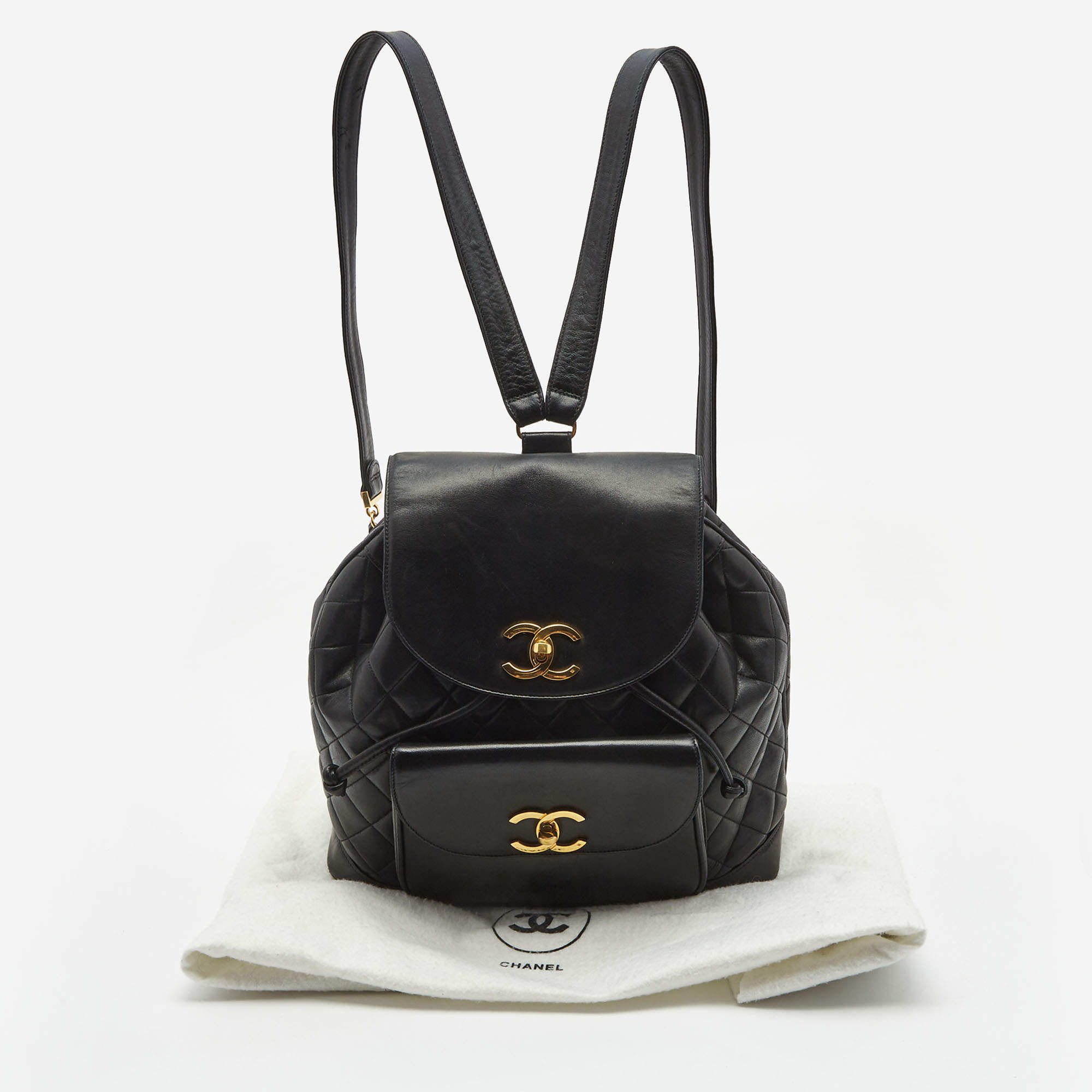 Leather backpack Chanel Black in Leather - 24969209