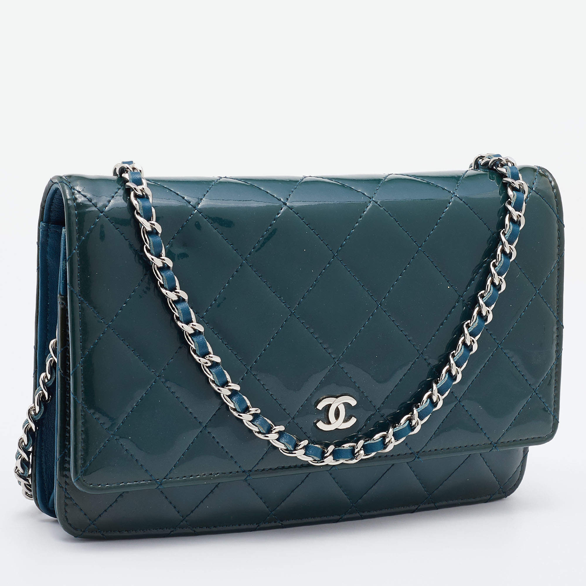 CHANEL Denim classic triple chain flap bag Price: $2450 Condition