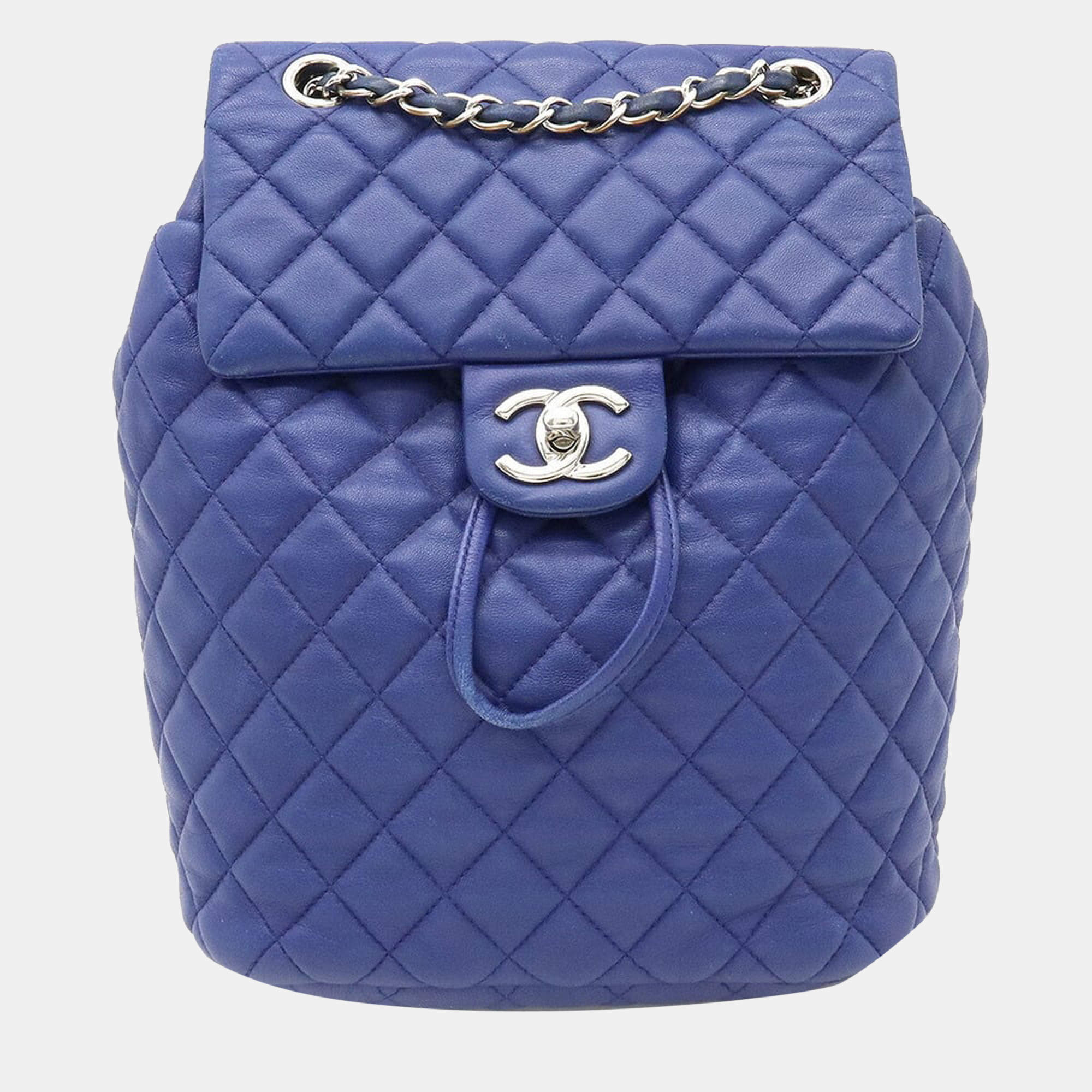 Chanel Blue Leather Urban Spirit Backpack Chanel