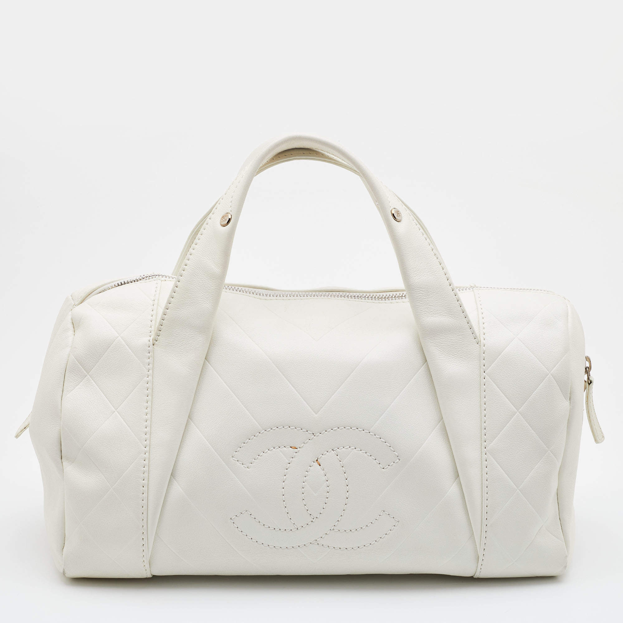 Chanel Chevron Bowler Bag