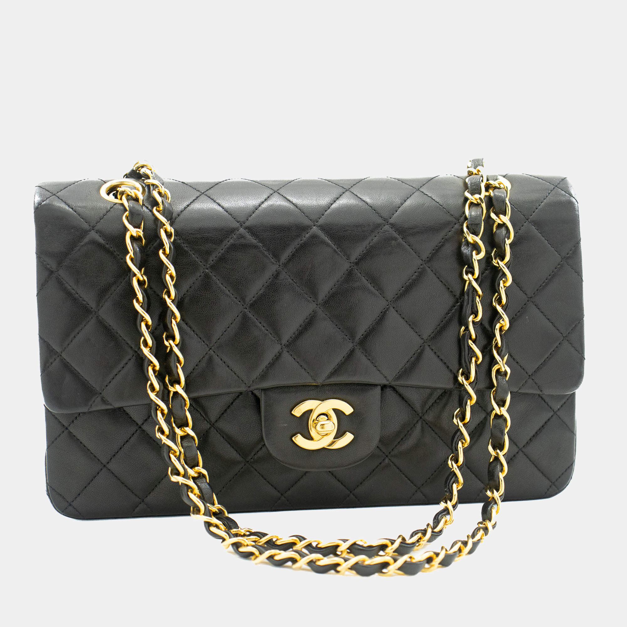 Chanel CHANEL Double Flap Matras Turn Lock Chain Shoulder Bag Leather Beige  C2282  OTTO VINTAGE