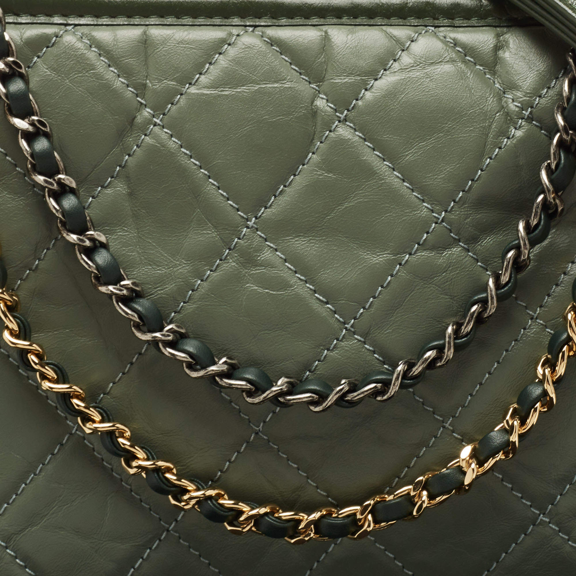Chanel Quilted Gabrielle Hobo Tweed Bag - Lux - Greenwald Antiques