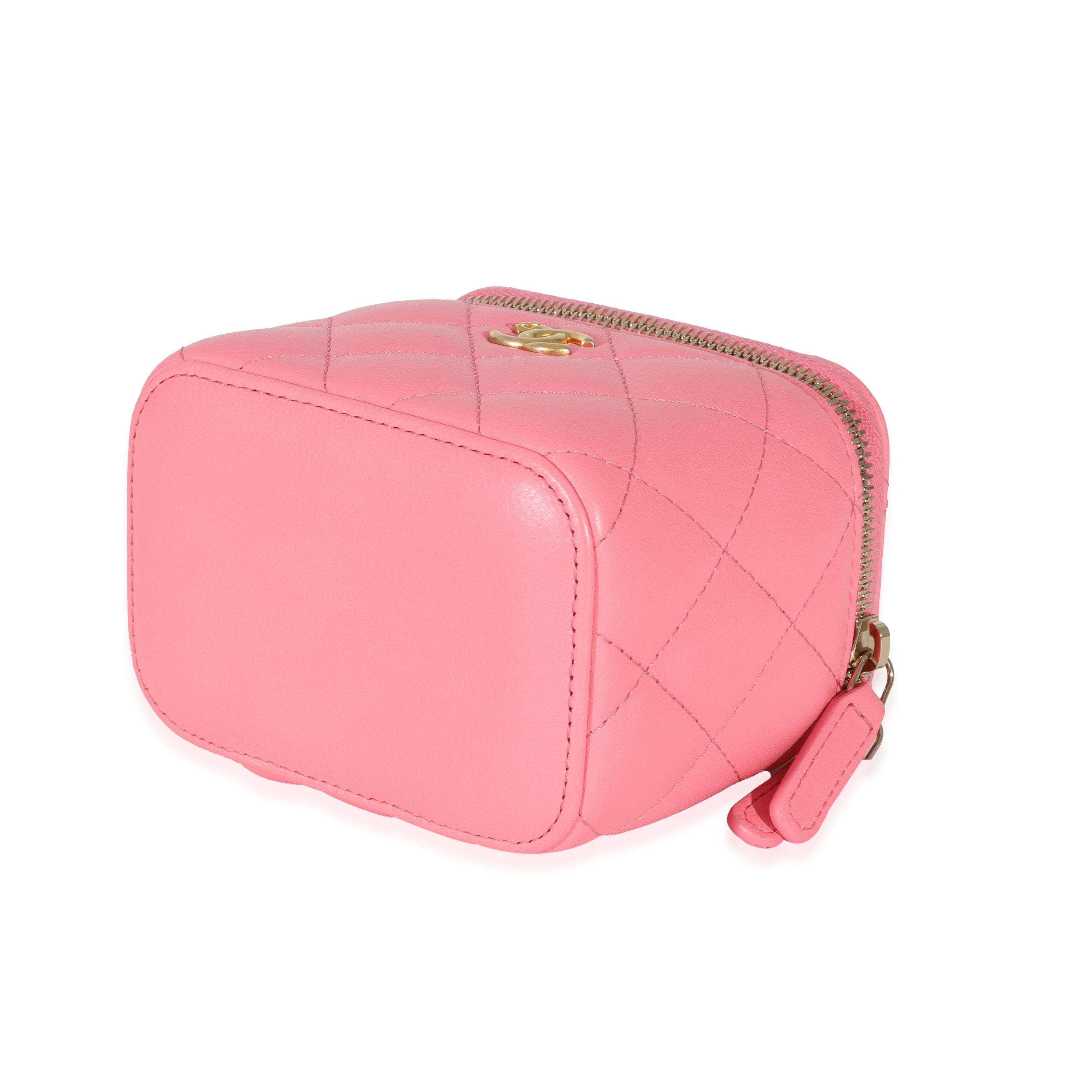chanel mini vanity case pink
