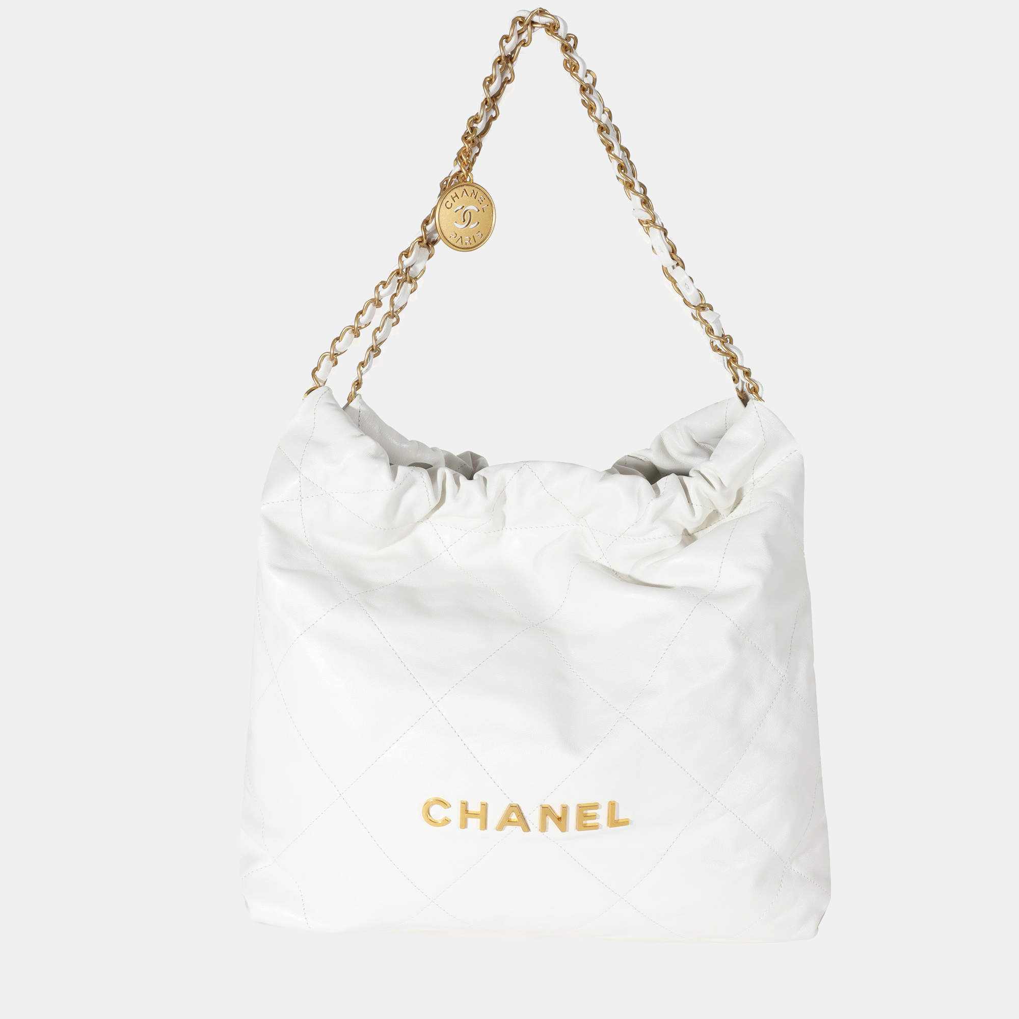 CHANEL JUMBO CAVIAR LEATHER WHITE BAG  Nura Luxury Gallery