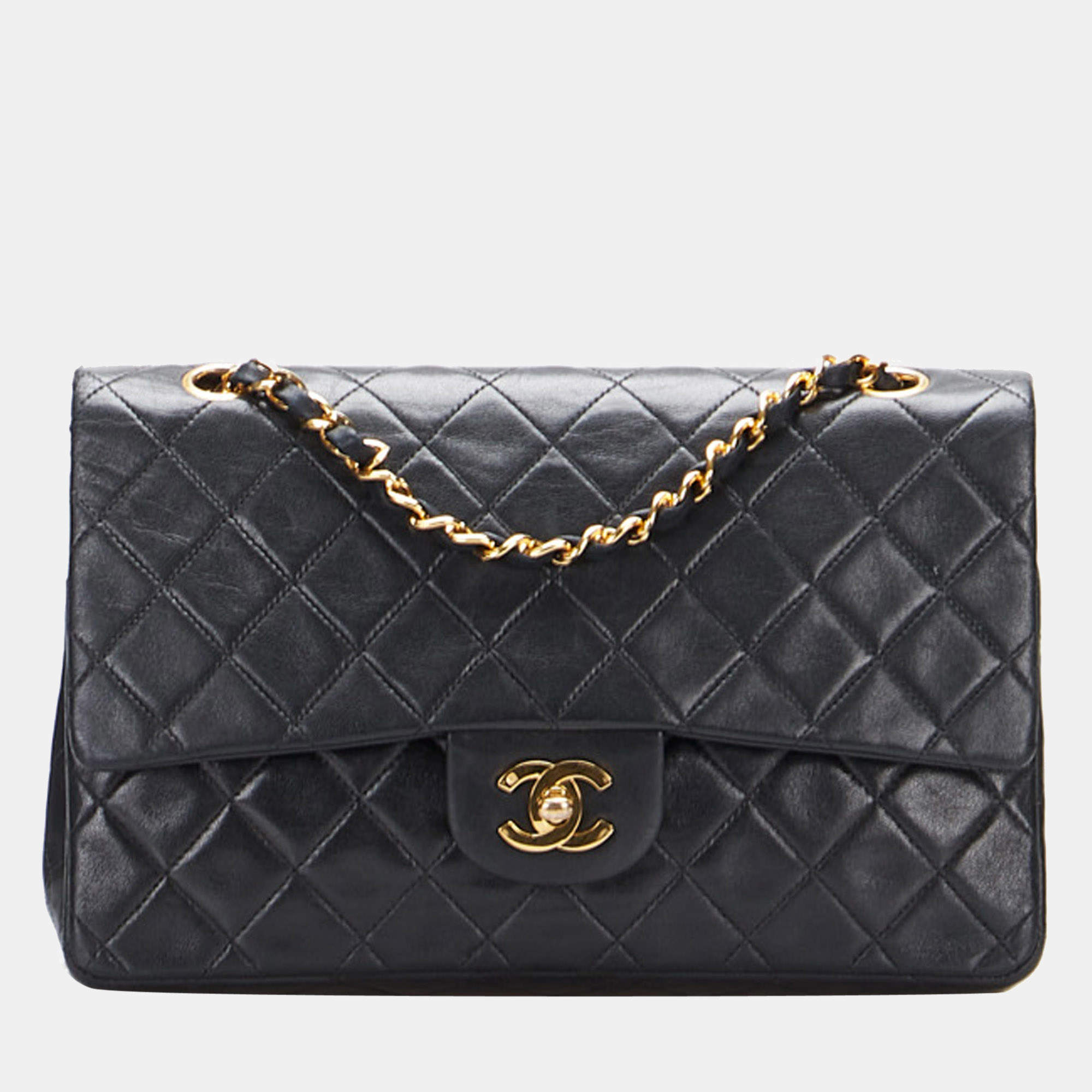 Chanel Classic Quilted Timeless Flap Clutch Bag Midnight Caviar   ＬＯＶＥＬＯＴＳＬＵＸＵＲＹ