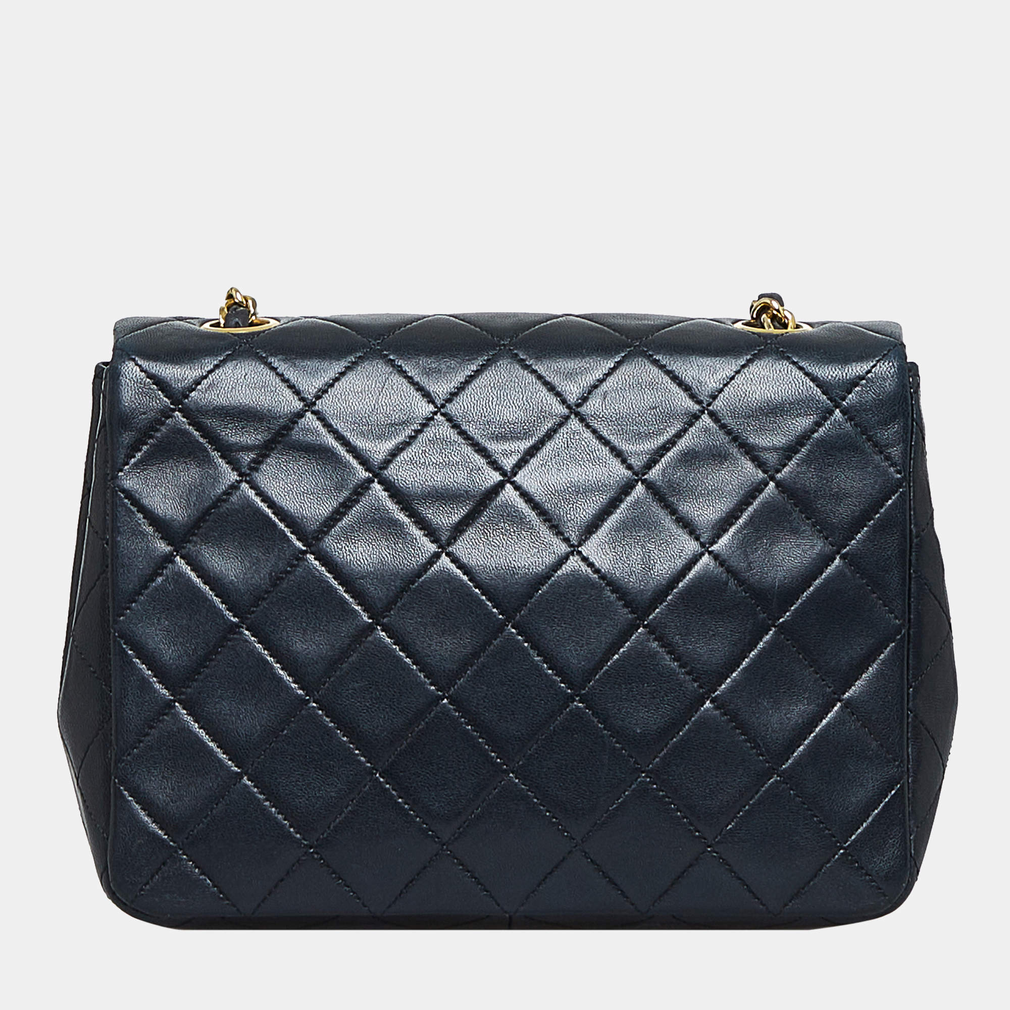 Chanel Black Mini Classic Square Lambskin Single Flap Bag