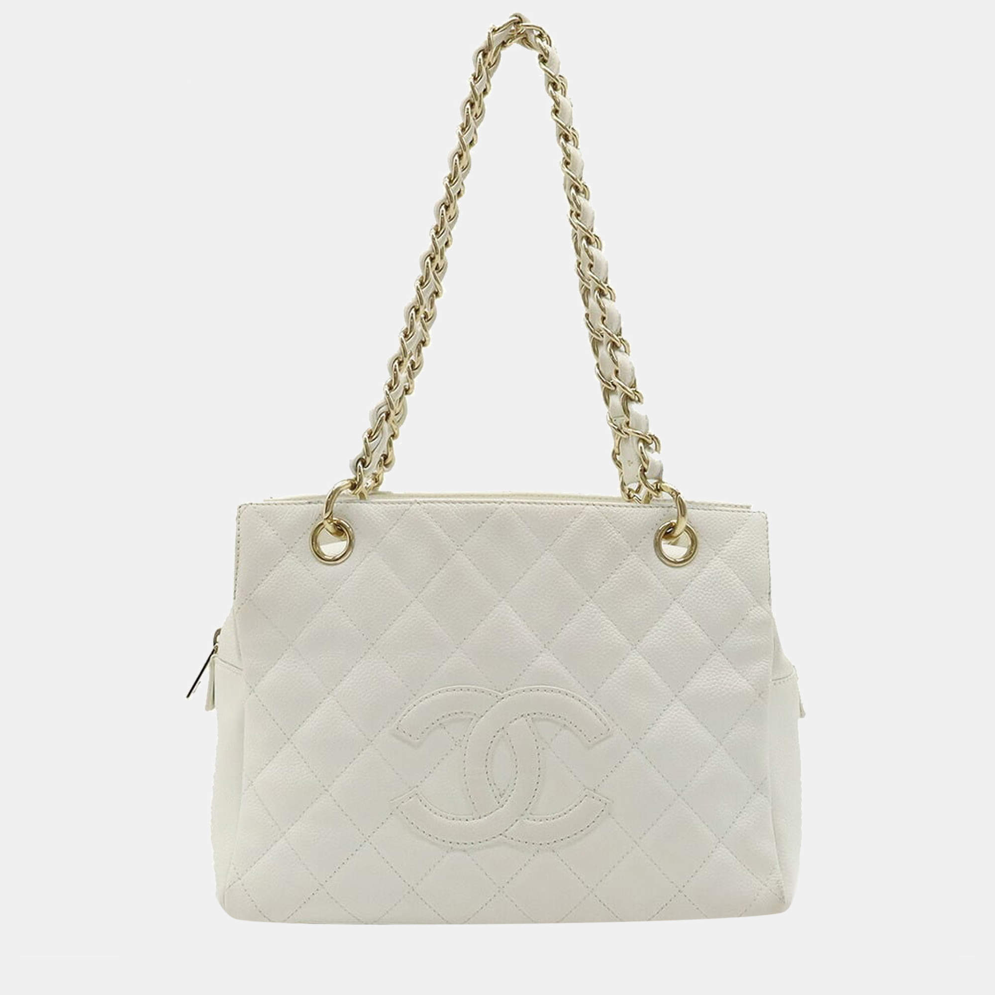 Chanel White Shopping Bag