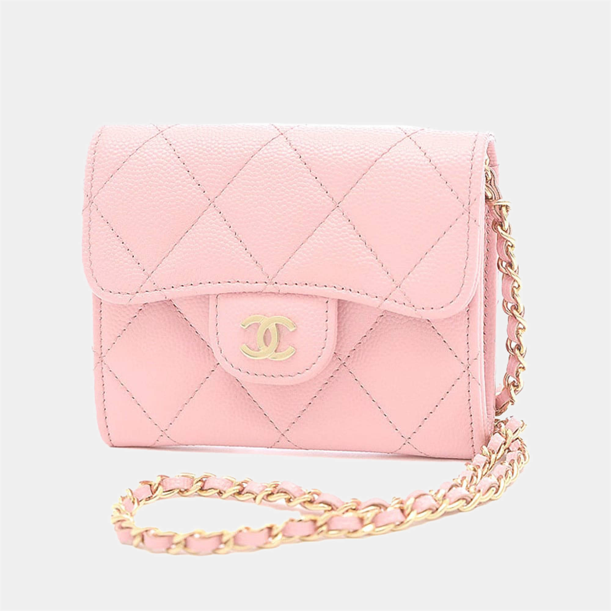 CHANEL Matelasse small wallet Pink AP3055 Caviar Leather GALLERY RARE  Global Online Store