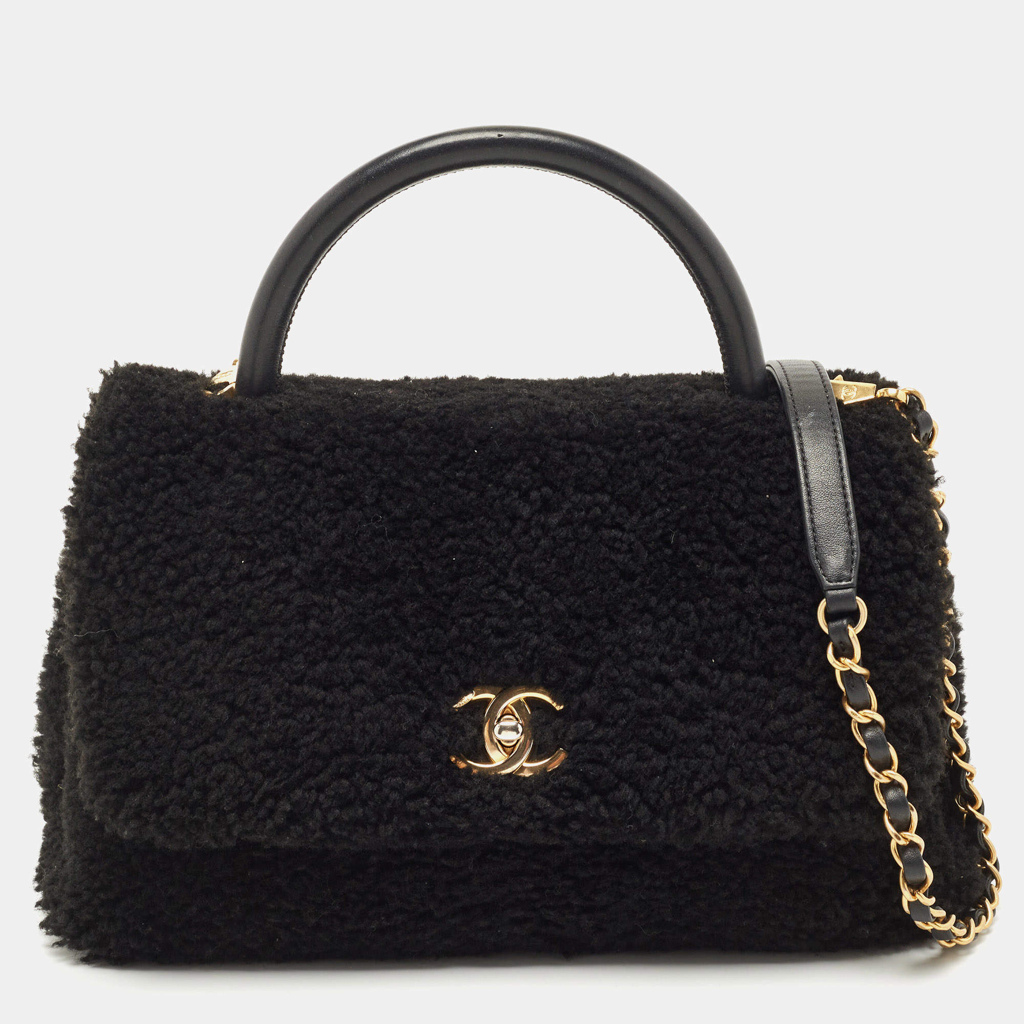 Chanel shearling online bag