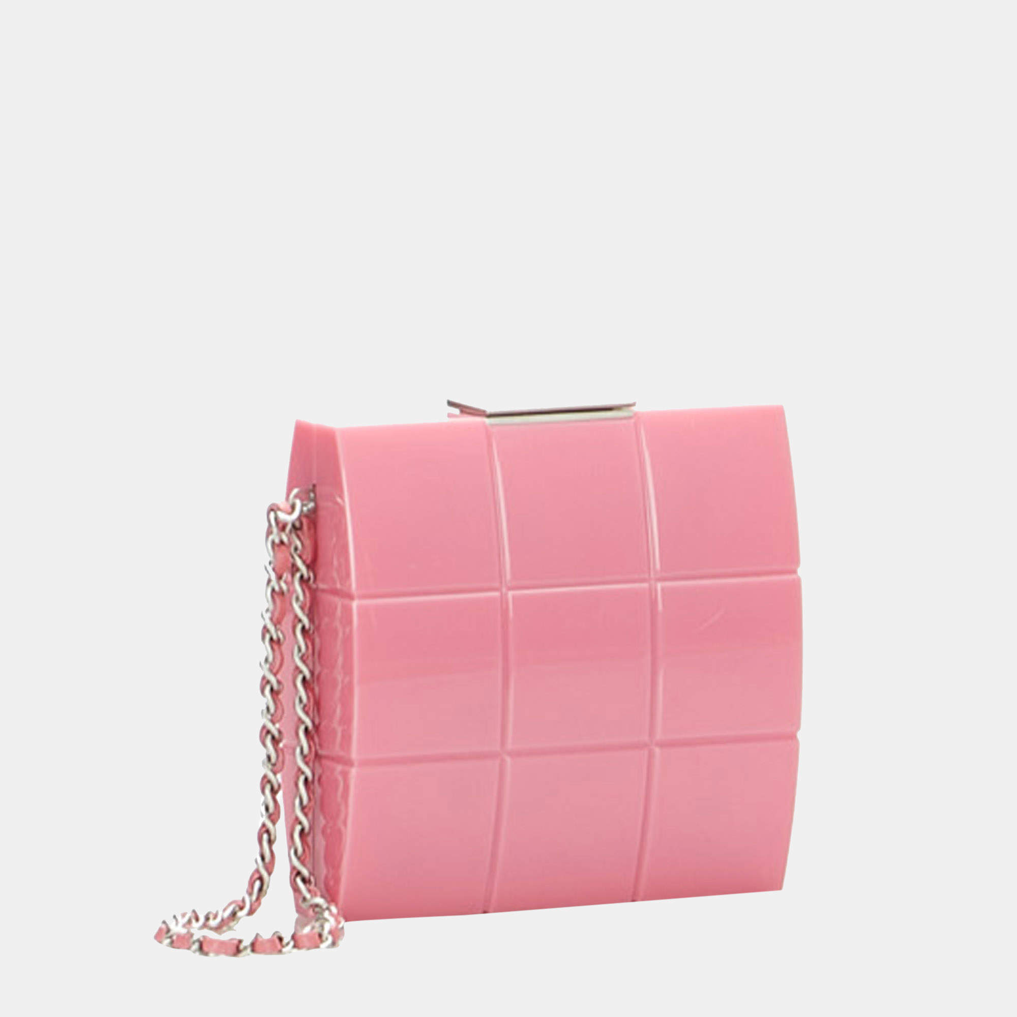 Pink Lucite Box Clutch Silver Hardware, 2002, Handbags & Accessories, The  Chanel Collection, 2022