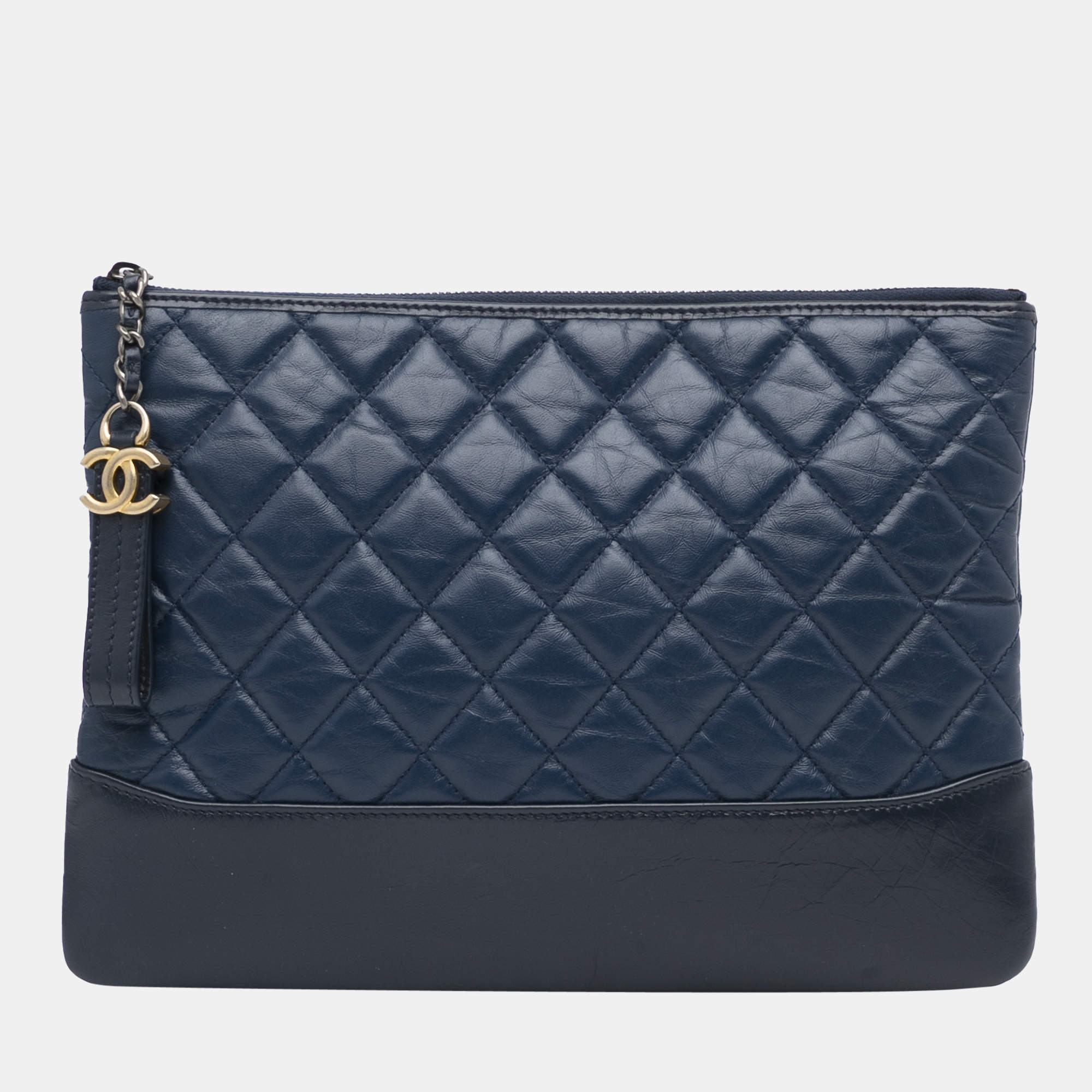 Chanel Blue Gabrielle Clutch Bag Chanel